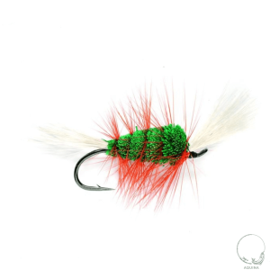 an image of hand tied BOMBER GREEN salmon fly