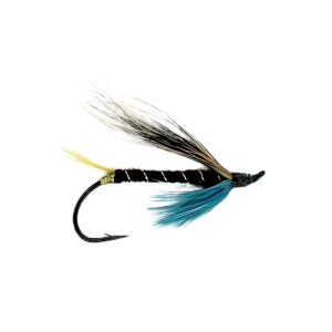 Hand-tied Blue Charm salmon fishing fly for rivers and streams