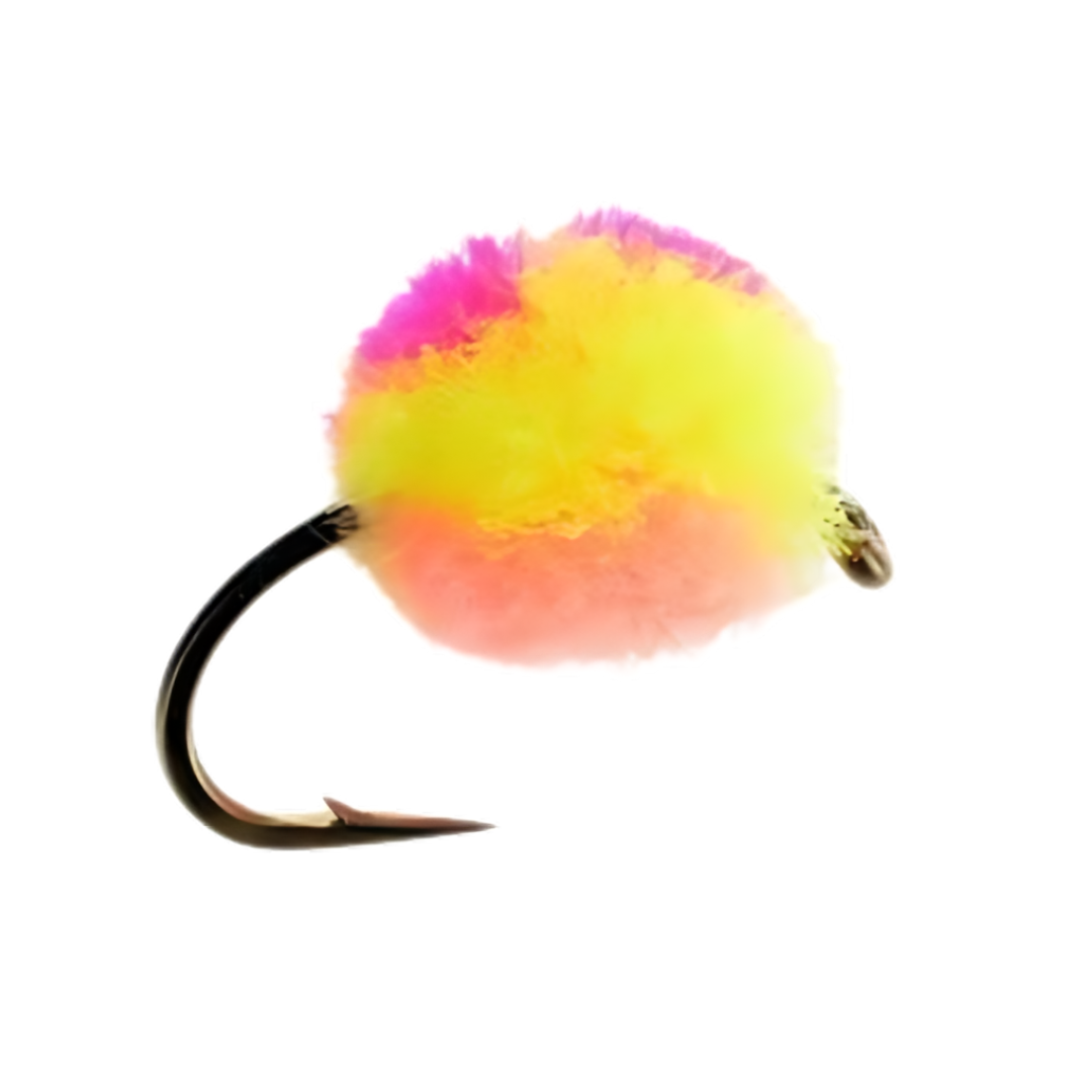 Hand-tied Adams Parachute dry fly with white post