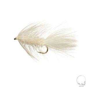 White Woolly Bugger Streamer Fly for Trout, Bass and Panfish