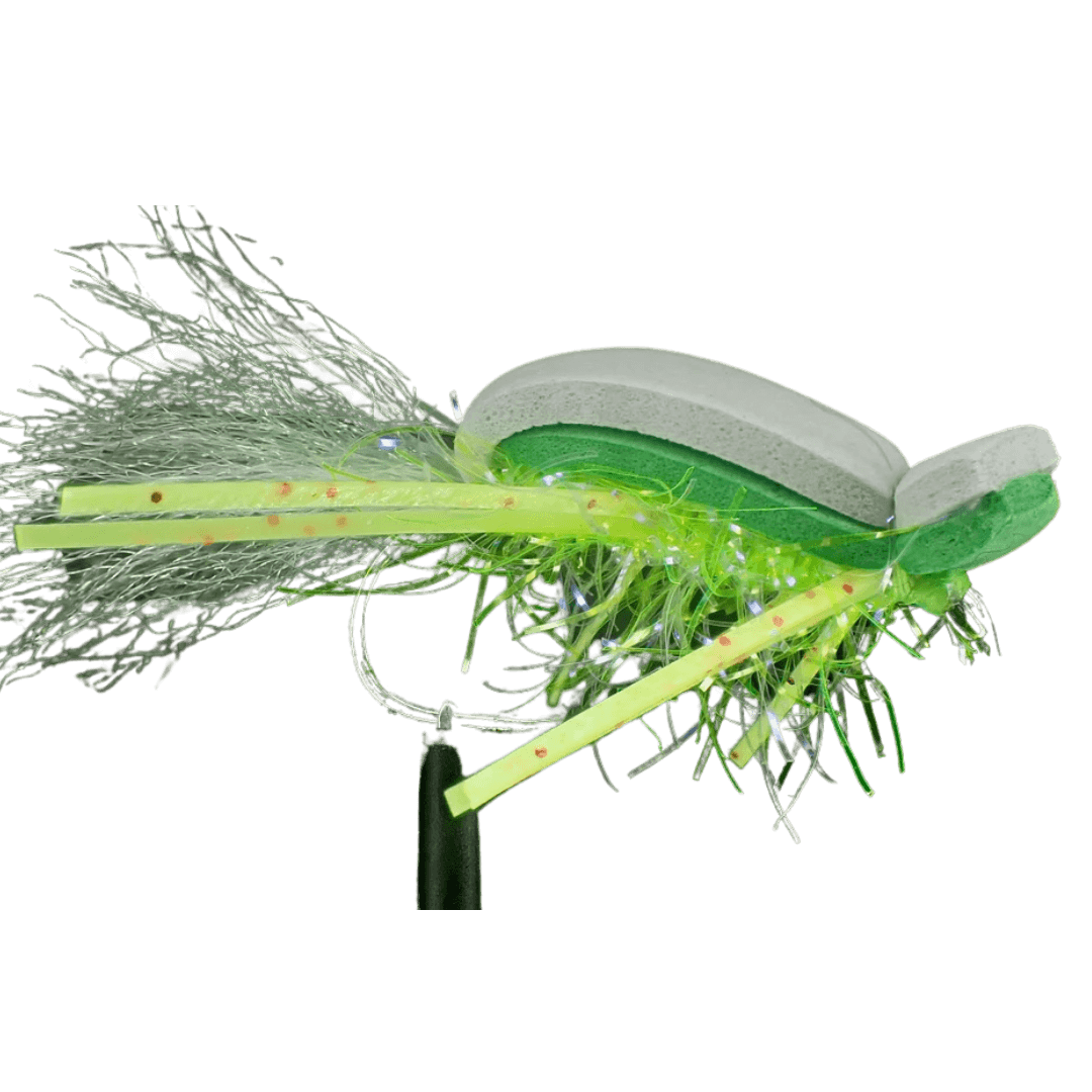 Gartside Gurgler bass fishing fly – a topwater foam fly designed for exciting surface strikes, ideal for flies for striped bass fishing in calm waters.