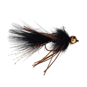 Silly Wiggler bass fishing fly – a weighted fly with rubber legs, designed for suspended fish in cooling waters, ideal for striped bass fishing.