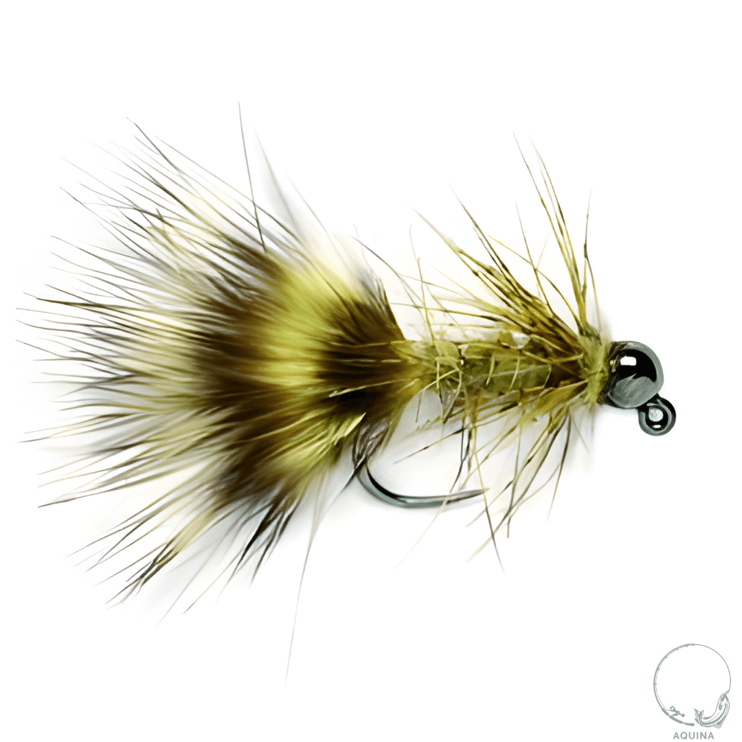 Olive Bugger Jig Elk Hair Caddis Tan