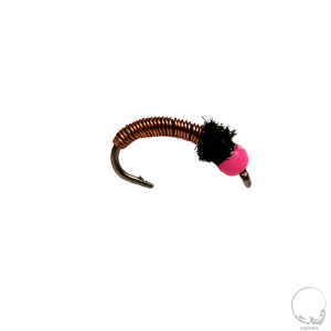 Pink Collar Brassie Fly Fishing Fly tied by Aquinaflies for wholesale supply
