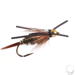 Prince Nymph Bead Head Rubber Legs fly for trout fishing bulk wholesale dozen Aquinaflies
