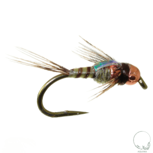 TWO BIT HOOKER (2 Bit Hooker) tungsten nymph trout fly hand-tied by Aquinaflies.com