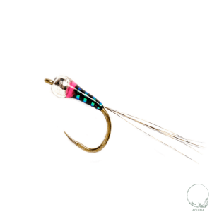 Black Perdigon Nymph Euro nymph fly hand-tied by Aquinaflies